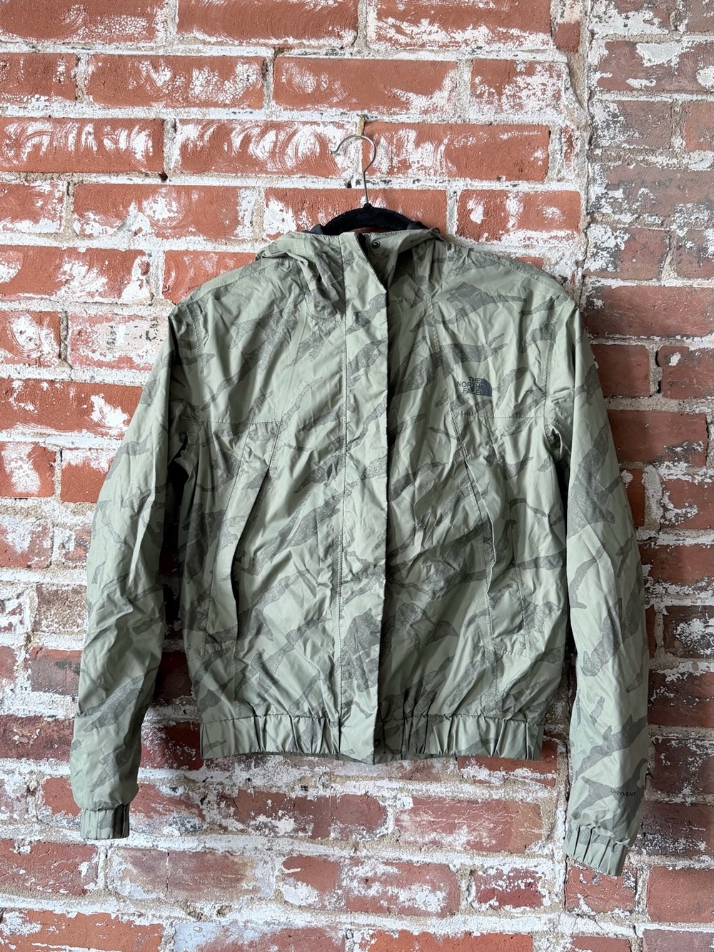 The North Face Camo Precita Hooded Bomber Rain Jacket